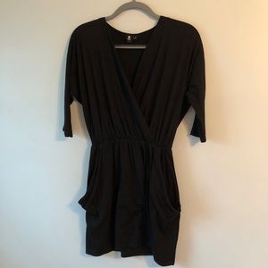Urban Renewal by Urban Outfitters Black Wrap Dress